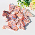 Wholesale Healing Stone pink Agate Gemstone Hand Carved Meditation Natural Crystals pink Agate Free Form for Decoration
