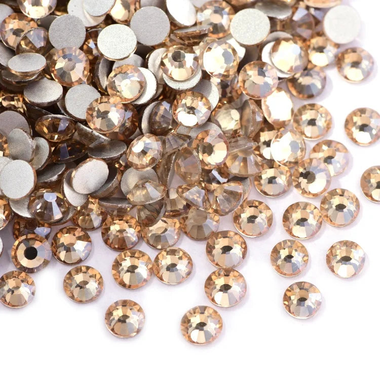 SS4-SS30 Colorful Non Hotfix Rhinestones Glitter Crystal Glue on Strass Diamond Rhinestones for Garment Nail Art Decorations