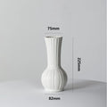 Pure White Scandinavian Ins Ceramic Porcelain Vase Simple Crafts Decorative Flower Vessel Bottle for Living Room Modern Style