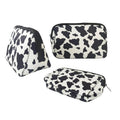 Outdoor Camping Toiletries Storage Pouch Zipper Makeup Bags Cow Print Neoprene Cosmetic Pouch Custom