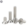 ISO/DIN Stainless Steel 304 Countersunk Head Slotted Mechinel Screws DIN963 M1.6 M2 M3 M4 M5 M6 Countersunk Head Machine Screws