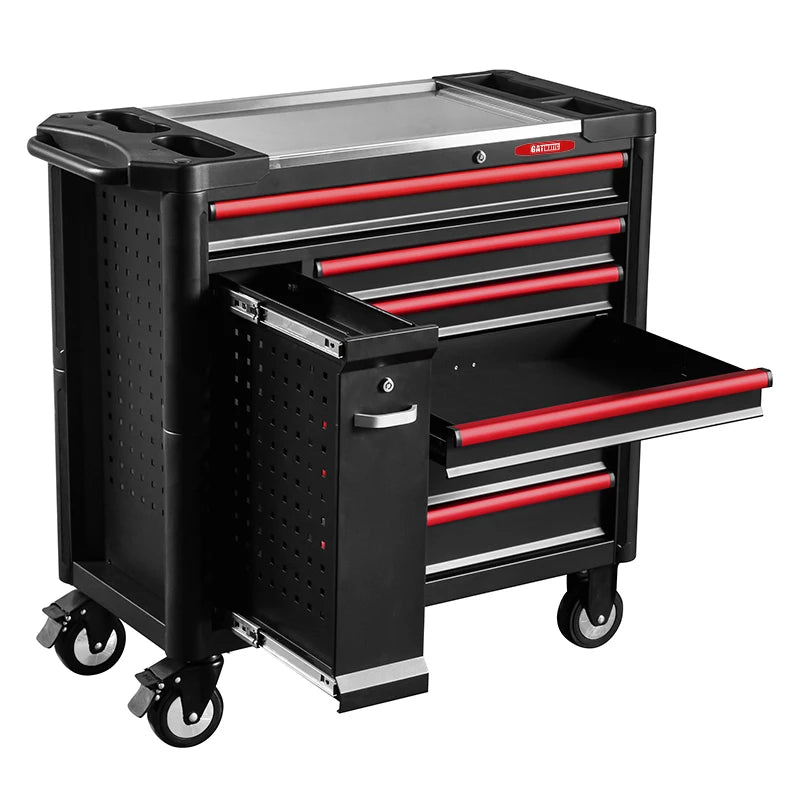 GATmatic Heavy-Duty Stainless Steel Toolbox Customizable OEM Garage Workbench with Large Iron Drawer for Workshops