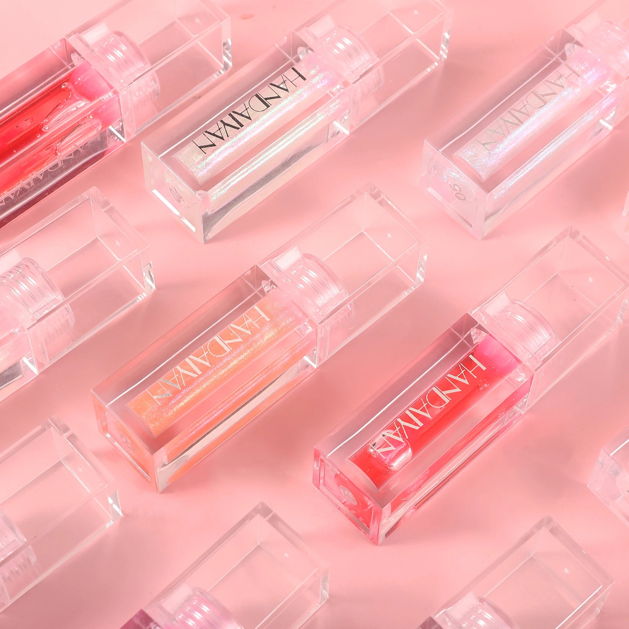 HANDAIYAN Shine Gloss Lip Glow Oil Deeply Hydrates Repair Dryness Color Changes With Temperature Lipgloss Luxury Square Tubes