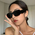 2022 Ins Fashion Wind Simple Sunglasses for Women or Men Small Square Frame in Transparent White or Champagne PC Material