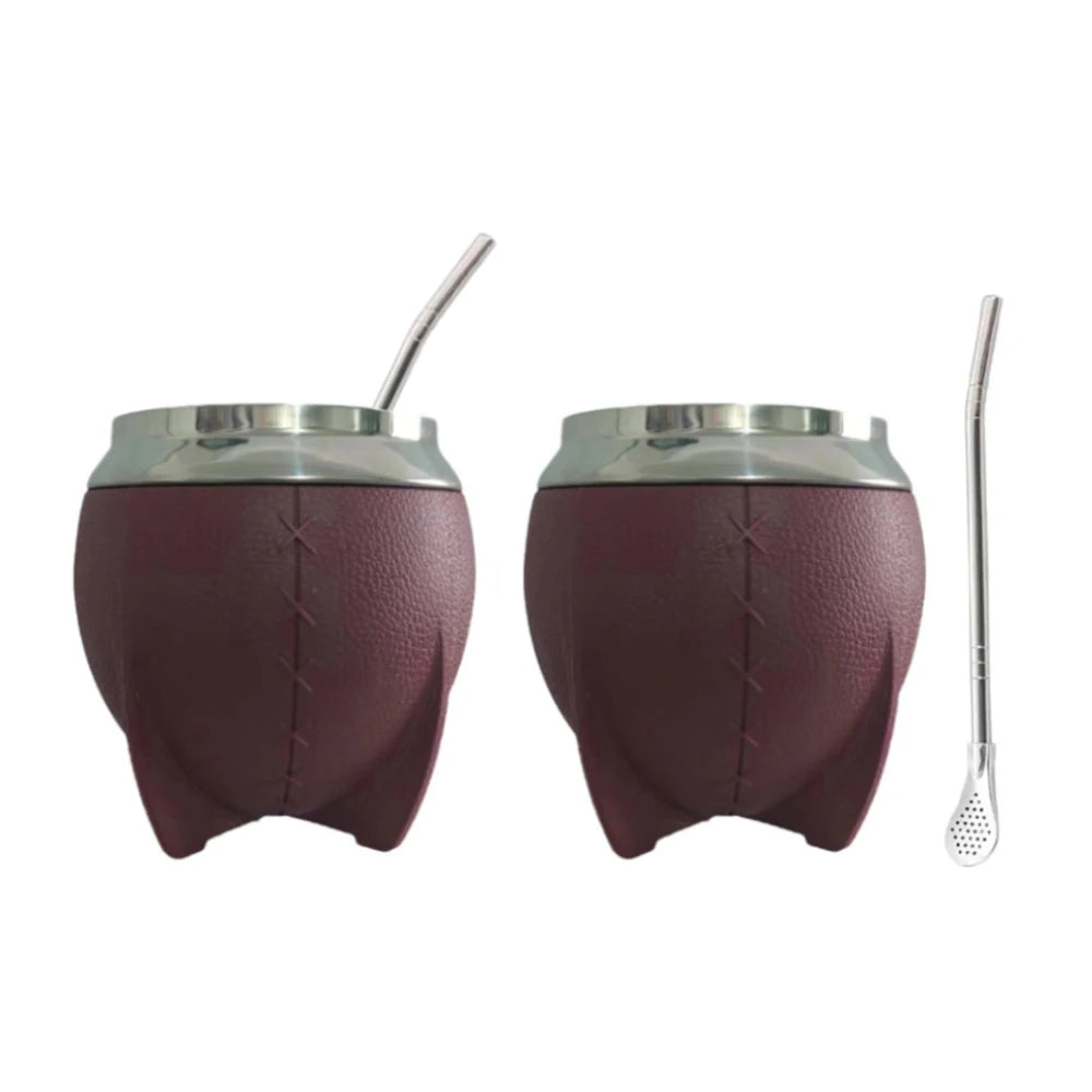 Wholesale Stainless Steel Tea Cups Gourd Mate Cup 280ml Custom Double Wall Insulated Yerba Mate Cup