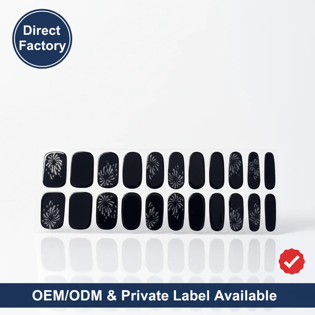 Kikilee Classic 2026 Fully Cured 100% Real Polish Gel Nail Wraps Customized 3D Metal Art Manicure Nail Sticker No Baked Gel Nail