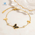 SUMMLY18K Gold Plated Stainless Steel Trendy Butterfly Charm Bracelet Fashion Wholesale Fashion Manufacturer