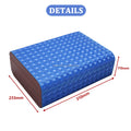 Wholesale Custom Spanish Cedar Blue Leather Wood Box With Hygrometer Humidifier Solution Desktop Pack  Cigar Box Humidor