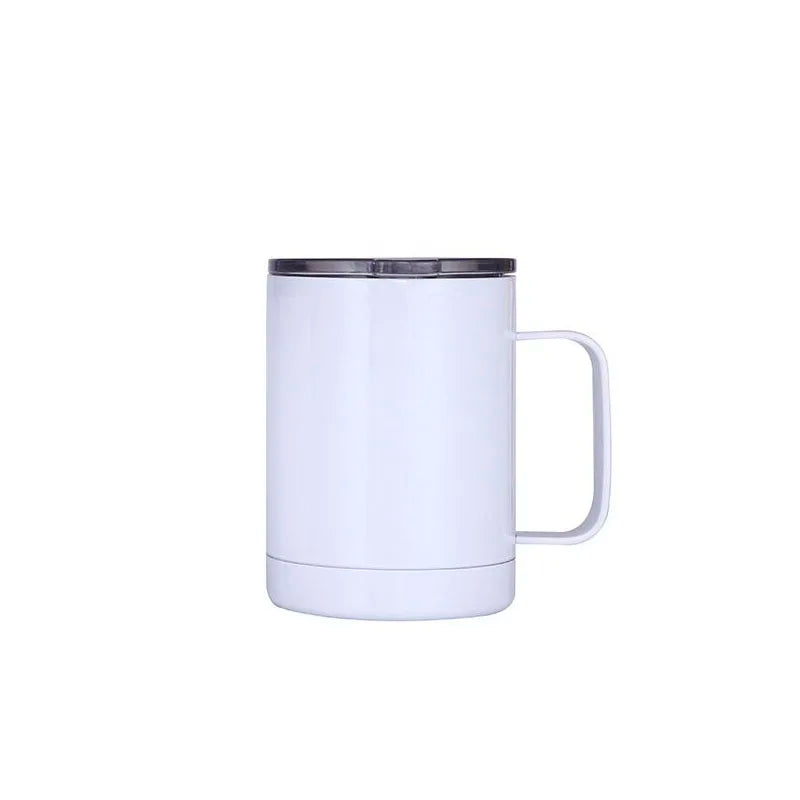 Custom Double Wall Stainless Steel Water Cups Sublimation Blanks Coffee Tumbler With Handle