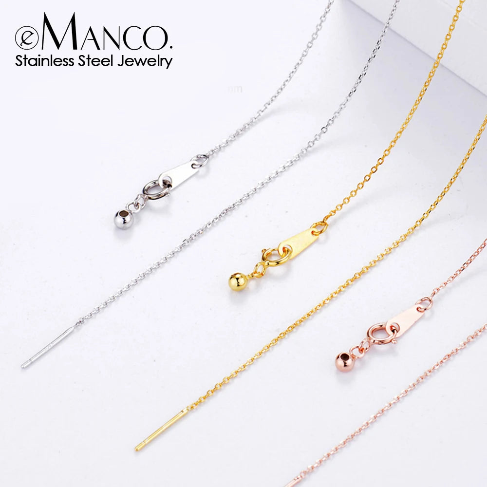 EManco 316 Stainless Steel Adjustable DIY Chain Necklace for Women Jewelry Wholesale