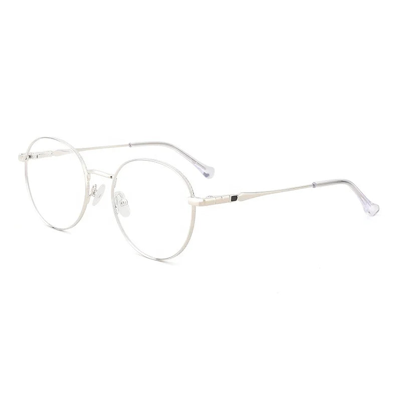2024 Trend New Trend Shape Versatile Fashion Custom Round Spring Hinge Low Layer Paint Metal Glasses Frames
