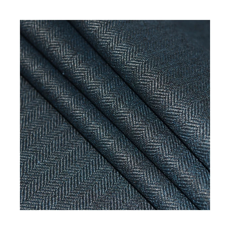 Ready Stock 100% Polyester Herringbone Pattern Twill Fabric 100% Shading Dimout Curtain for Hotel Bedroom Use for Upholstery