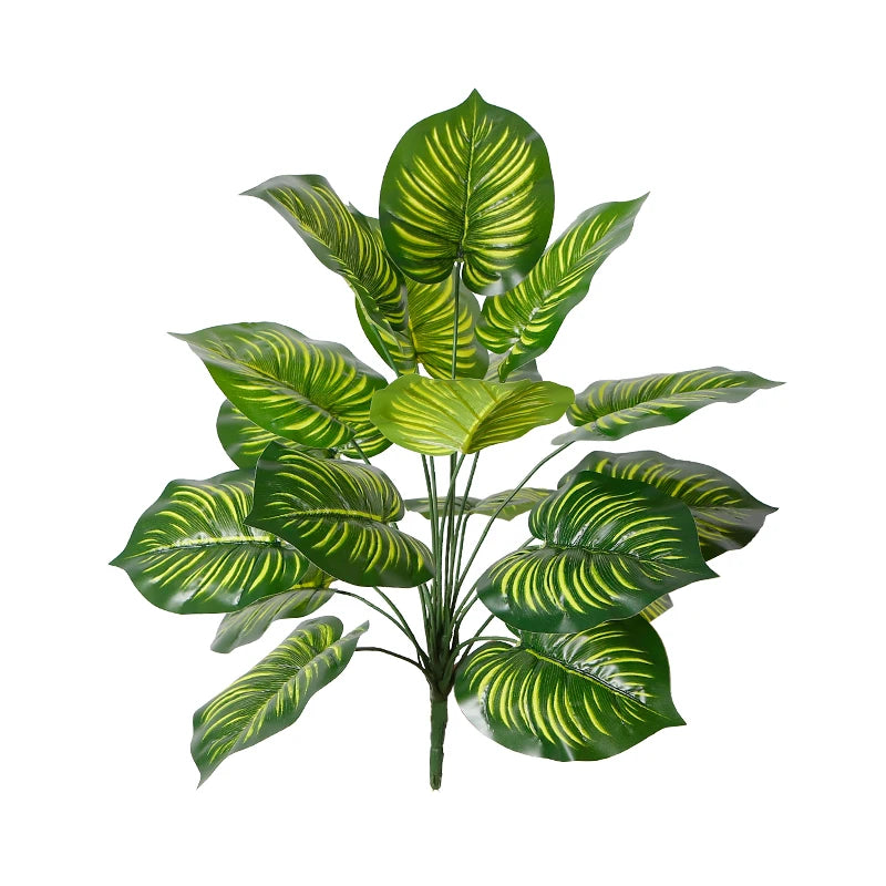 Artificial Wall Decoration 55cm 18 Head Beam Artificial Leaves Bundle for Indoor Decor