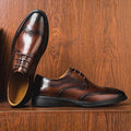 Cow Leather Brogue Shoes Business Formal Wedding Shoes British Casual Breathable Men Leather Dress Shoes