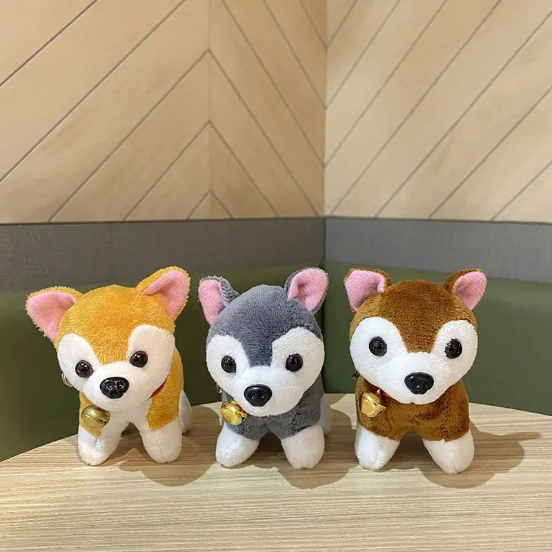 10cm Puppies Plush Toys Dog Keychains Small Dog Stuffed Animals Cute Husky Dog Puppy Stuff Keychain Stuffed Animals & Plush Toys