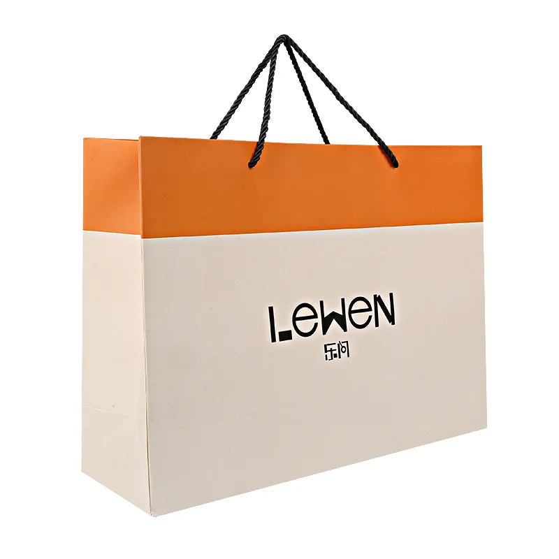 Wholesale Coated Paper Luxury Shopping Bags Custom Printed Fancy Paper Gift Bags Cotton/Twisted Handle Yellow for Wallet Use