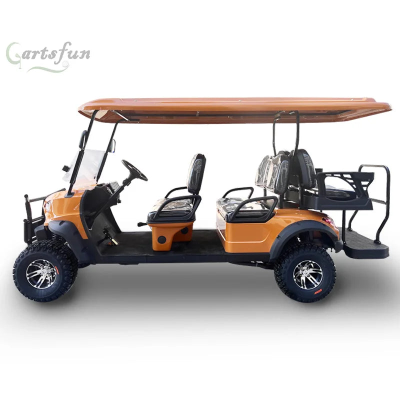 Cheap 4 Wheel 6 Seater Touch Screen Gas Powered Gas Engine for Golf Carts