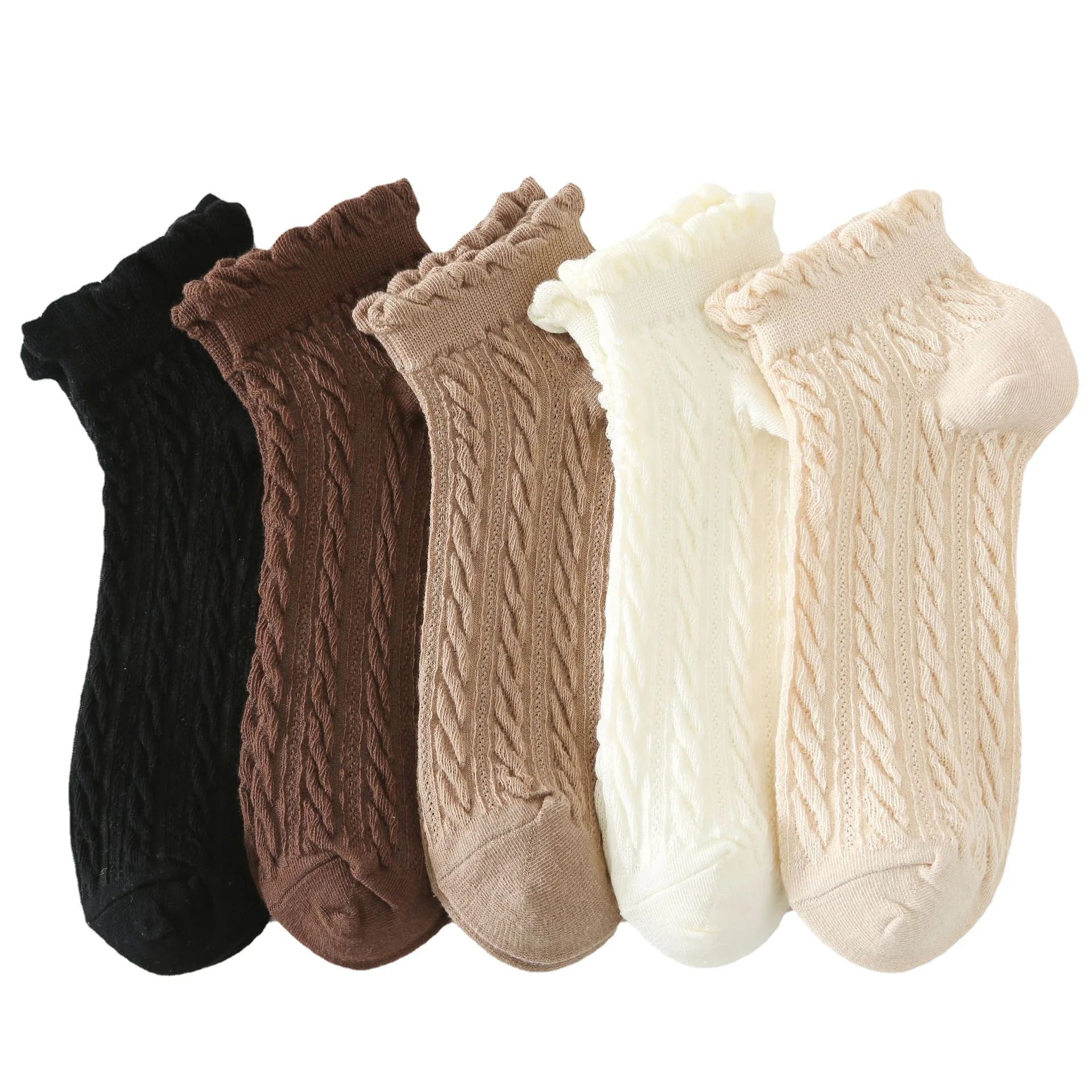 Jingwen Spring and Summer Solid Color Velvet Ice Socks for Women Socks