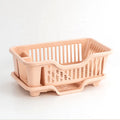 Wholesale Kitchen Over Sink Drainer Storage Drying Plate Rack Dish Drainer With Pink Plastic Dish Drainer Drying Rack