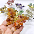 Natural Amethyst Crystal Chips Butterfly Healing Stone Rose Quartz Crystal Gravels Butterfly for Gift