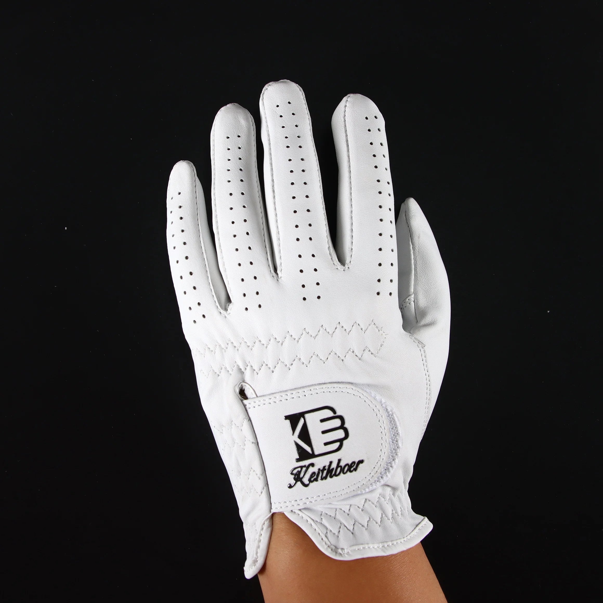 High Quality Custom Breathable and Lightweight Genuine Leather Golf Gloves with Hand Grips Made in China at a Low Price