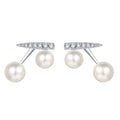 New Jewelry Fashion Moissanite Diamond Earrings 925 Sterling Silver 18K Gold Plated Pearl Studs Earrings for Women