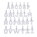 Hot Sale Hip Hop Style Fashion Jewelry 925 Silver Iced Out Round Shape Moissanite Initial Letters A-Z Pendant Chain for Men