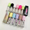 6ML clear Round pink White Empty Big Wand Fat Lipgloss Tubes Lip Gloss Containers Tube Big Applicator