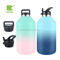 128oz Stainless Steel Cold Beer Growler Insulated Sports Water Bottle Thermo Mug Canteen Jug 1 Gallon Hydration Metal Tumbler
