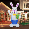 Hot Sale 1.9m Easter Inflatable Doll Outdoor Decoration Rabbit Light Inflatable Doll
