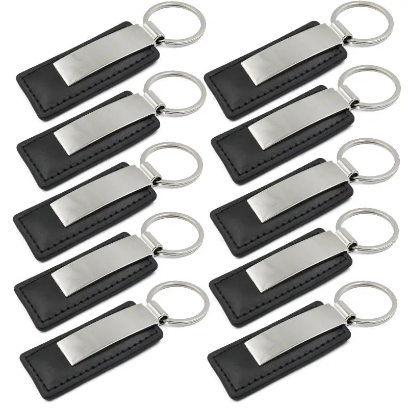 Personalized Custom Logo Metal Leather Key Chain Braided Blank Luxury Genuine Bulk Pu Faux Real Leather Photo Car Keychain
