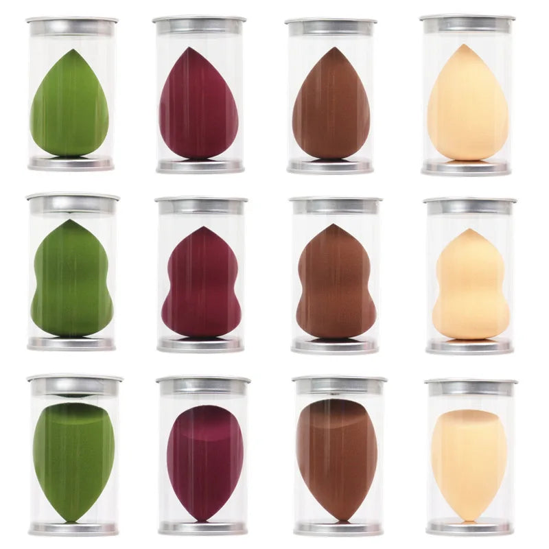 Makeup Sponges Tools Applicator Super Soft Sponge Powder Blender Smooth Foundation Contour Blending Cosmetic Puff with PVC Box