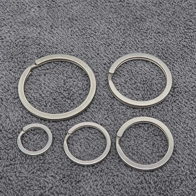 Car Key Organizer Electroplated Silver Base Drum Keychain Sports Gift Bag Pendant Keyring Stainless Steel Split Key Ring