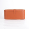 Presentation Secured Magnetic Clasp Orange  Hair Dryer Bag Leather Hair Dryer Case