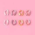 Mini 925 Sterling Silver Wire Protectors Wire Guard Guardian Protectors Loops U Shape Clasps Connector for Jewelry Making