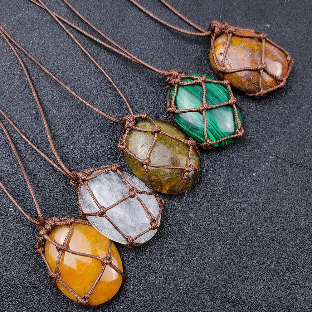 HZ New wholesale Crystal beautiful Chakra crystal irregular shape tree of life pendant necklace for wedding crystal pendants Jewelry