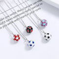 Hot Sale 925 Sterling Silver Dainty Football Pendant Necklace Men and Women Sports Necklace