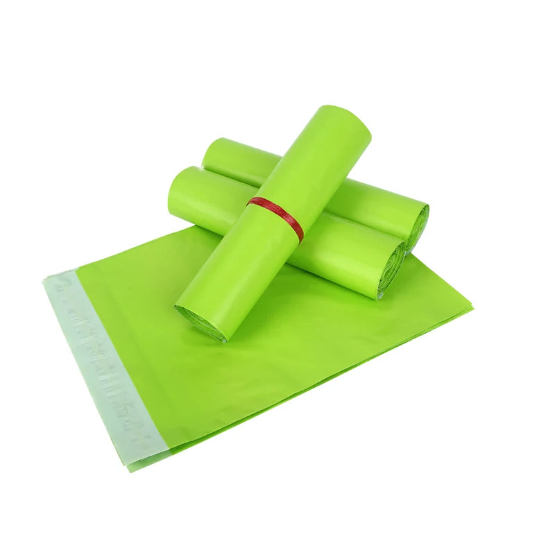 Custom Poli Plastic Poly Shipping Green Package Envelop Courier Mail Bags Yellow Black White Pink Green Packaging Mailer Bag