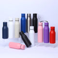 20oz 500ml Termo Doble Pared Car Portable Simple Stainless Steel Double Wall Thermos Insulation Cup with a Strap in the Lid
