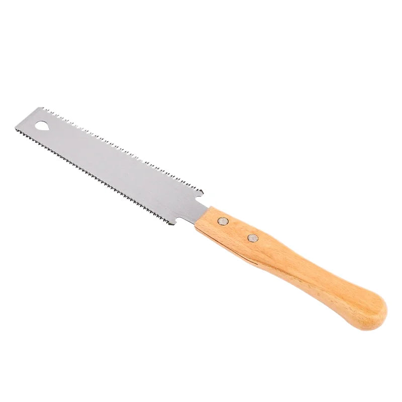 DIY 6-Inch Double Edge SK5 Steel Blade Hand Saw with 14/17 TPI Flush Cut Beech Handle Flexible Woodworking Tool Grade Product