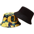 Custom Double Sided Wearable Bucket Hat  Festival Hat Adjustable 50+ SPF Protection Rave Accessories