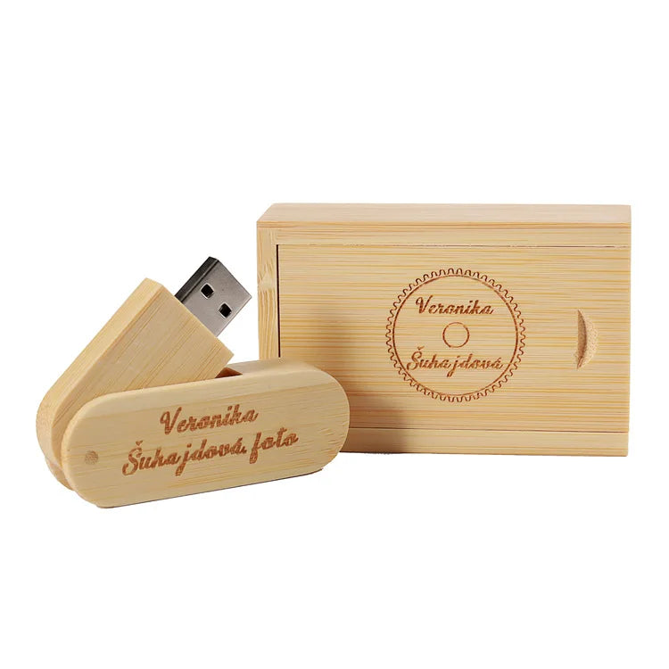 Custom Logo Wooden Usb Flash Drive