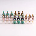 Natural Crystal Perfume Bottle Pendant Necklace for Essential Oil Vial Natural Gemstone Jewelry