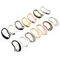 20pcs 19x10mm/17x9.5mm Brass French Earring Hooks Wire Settings DIY Small Earrings Hooks Jewelry Making Accessories Findings