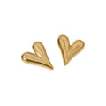 2026 Women Jewelry Wholesale Hypoallergenic Heart Shape 18K Gold-plated Stainless Steel Stud Earrings
