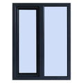 New Design Thermal and Sound Insulation American Impact Hurricane Black Casement windows with Double Tempered Glass MegaBDM