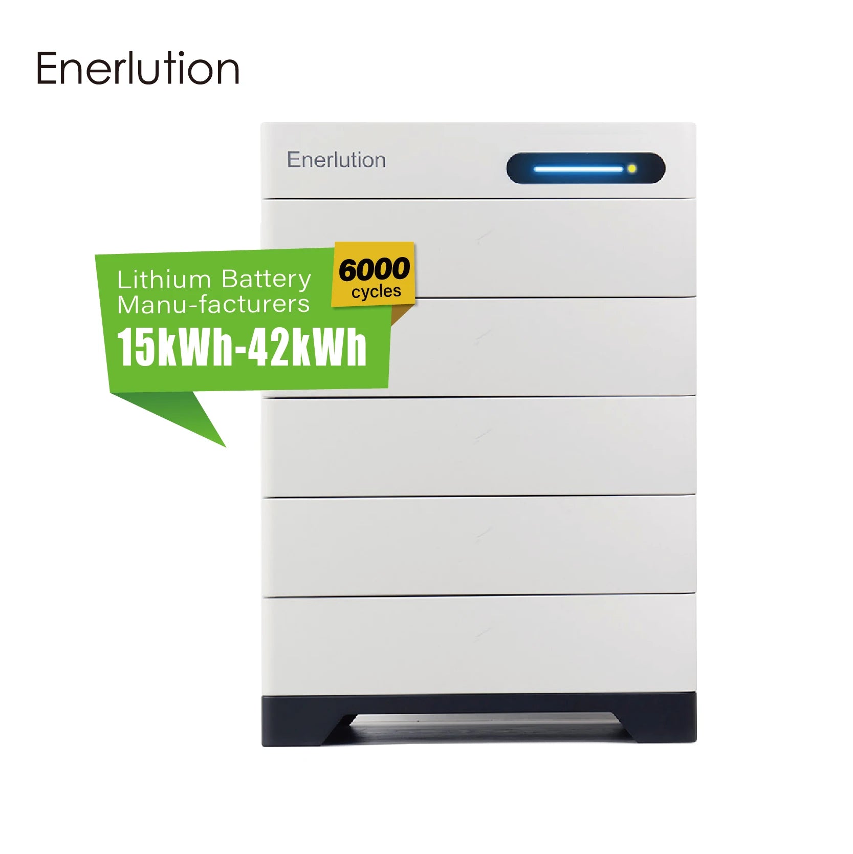 Hot Sale Enerlution 10kWh 20kWh Stacked Lithium Battery for Solar ESS Home Energy Storage 51.2V 200Ah 400Ah Solar System Pack