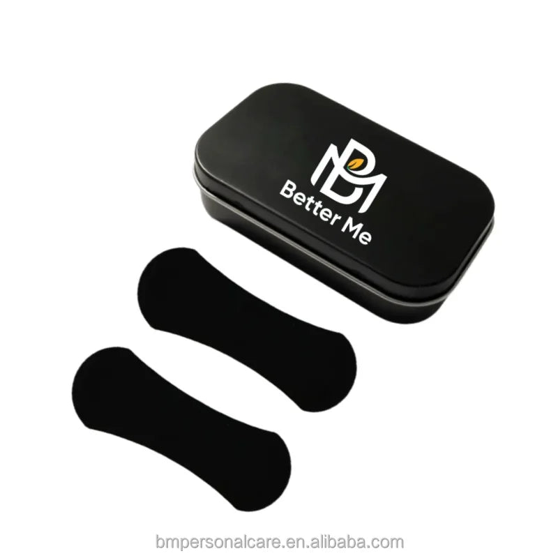 Sports Safety Performance Nonwoven/PE Pu Material Nose Strips 30 Pcs Tin Box Nasal Breathe Tape for Enhanced Breathing Stop