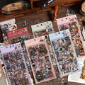 6pcs/pack Waterproof Pet Handbook Stickers Creative Cut Film Stickers Diy Handbook Material