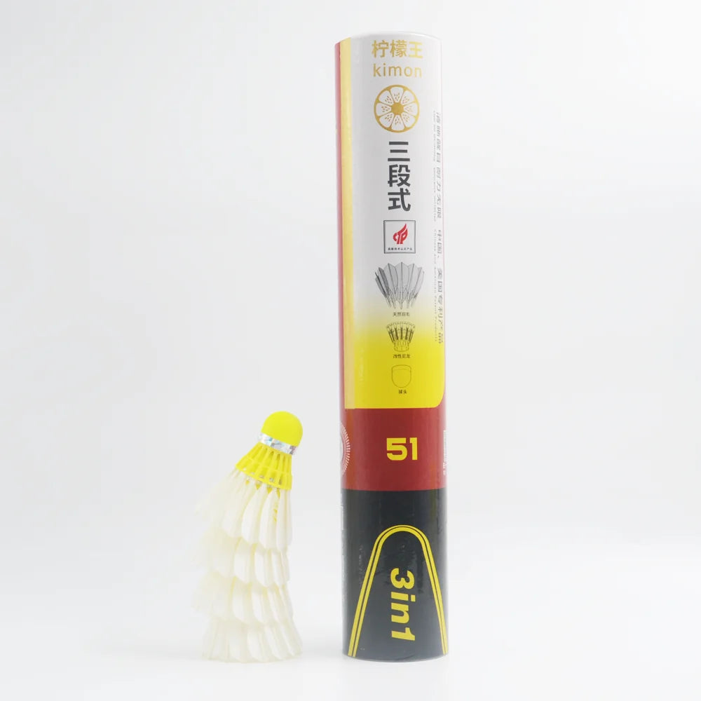 Dmantis D51 Yellow Color Badminton Shuttlecock Training Use New Design 3in1 Shuttlecock Badminton Shuttlecock